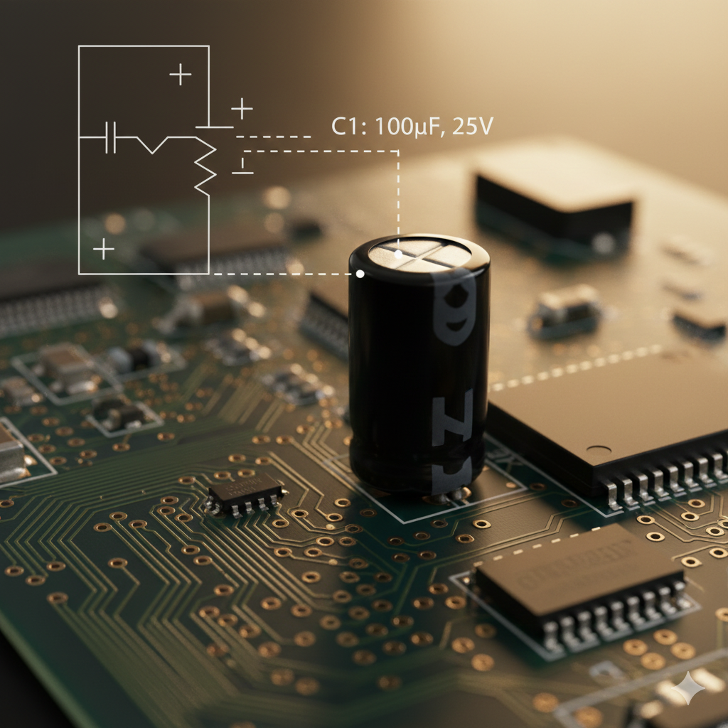 100uf 25V Electrolytic Capacitor