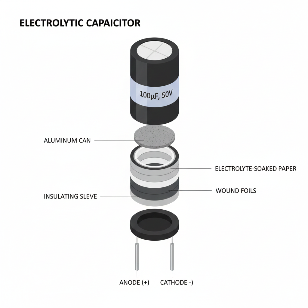 100uF 50V Electrolytic Capacitor